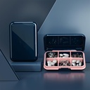 ピルボックス防水トラベルピルケースポータブルデイリーピルコンテナピルホルダー財布6コンパートメントポケットコンパクト薬のオルガナイザービタミン、魚油、消耗品、化粧(大青)