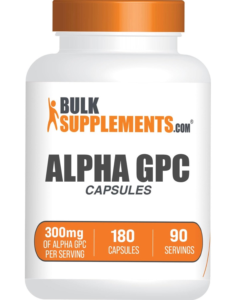 BulkSupplements.comアルファGPCカプセル - アセチルコリンサプリメント、アルファGPC 300mg - コリンサプリメント、グルテンフリー、サービングあたり2カプセル、180カプセル(パッケージ1)