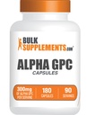 BulkSupplements.comアルファGPCカプセル - アセチルコリンサプリメント、アルファGPC 300mg - コリンサプリメント、グルテンフリー、サービングあたり2カプセル、180カプセル(パッケージ1)