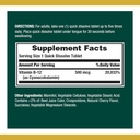 Nature's Bounty Vitamin B12、エネルギー代謝と神経系の健康、500mcg、100クイック分解タブレット(パッケージ2)