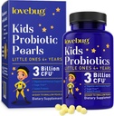 LOVEBUGの子供のためのプロバイオティクス - 高齢者のためのプレバイオティクスと子供プロバイオティクスのChewables +、毎日の子供の腸の健康、便秘、消化及び免疫サポートサプリメント、砂糖フリー、60ソフトパール