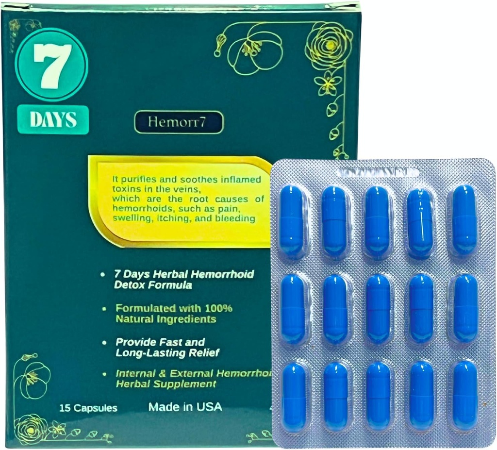 Hemorrhoid草の救済、7days Detoxの方式、草の救済は長期持続の救助のための痔の原因に取り組むために働きます。