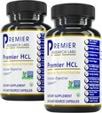 Premier Research Labs Premier HCL - Betaine HCL, Betaine Hydrochloride Supplement for Optimal Digestive Function, Nutrient Absorption, Betaine-HCL for Low Stomach Acid- 90 Vegetarian Capsules (2 Pack)