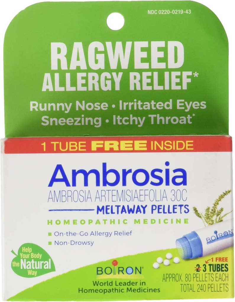 Boiron Ambrosia Ragweedアレルギー救済30Cボーナスパック、80カウント(パッケージ1)