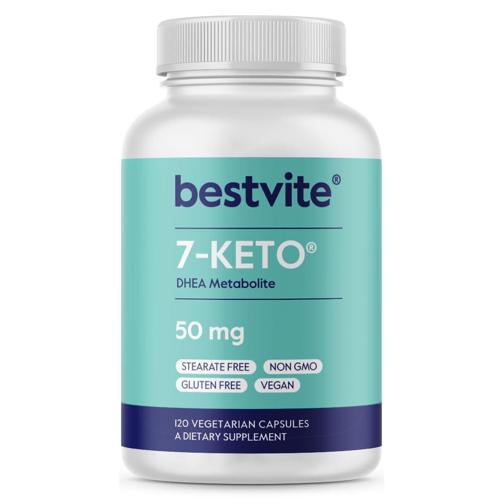 BESTVITE 7-Keto 50 mg DHEA (120 ベジタリアンカプセル) - ない 汚れ