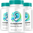(3 Pack) Cleartone Capsules, Cleartone Ear Pills, Cleart Tone Pills for Hearing, Cleartone Official Capsules Advanced Formula, Cleartone Pills Reviews, Clear Tone for Overall Ear Health, 180, 3 Months