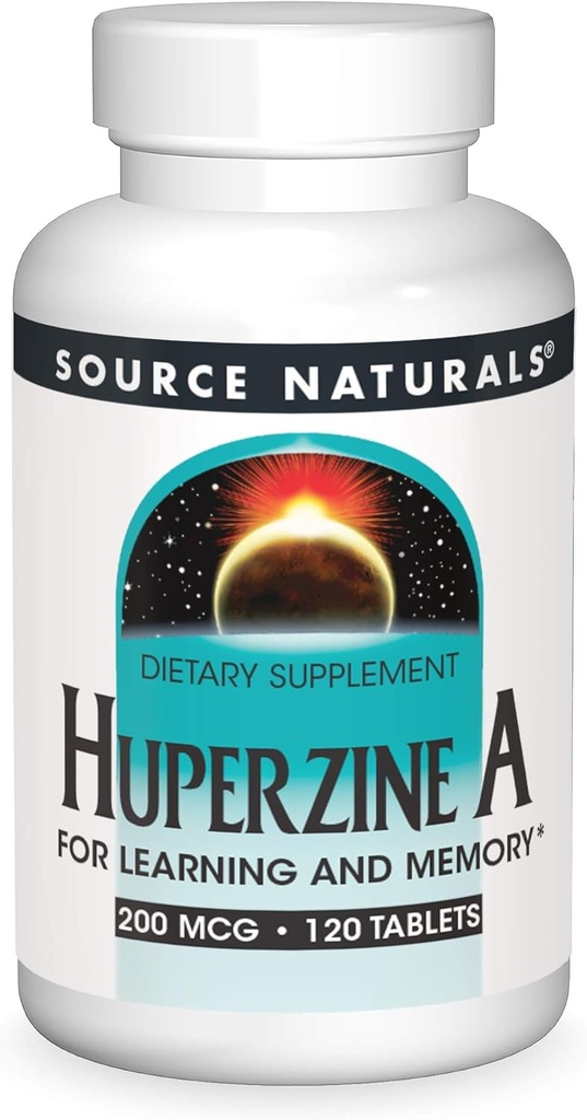 源のNaturals Huperzine A、学習及び記憶のための* 200 mcg - 120のタブレット