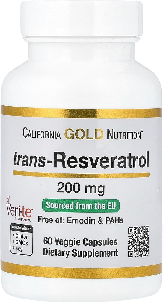 Resveratrol、98%の純粋なトランスレスベラトロール、エモディン及びPAHs、イタリアの供給される200のmg、60のベジギーのカプセルの放して下さい