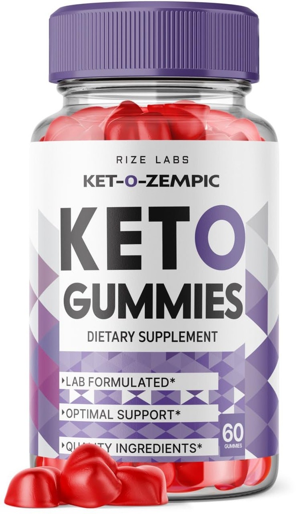 ライズラボ-Ket-O-Zempic Keto ACV Apple Cider Vinegarで高度な減量のためのグミー、サプリメントはベリー脂肪を減らすのに役立ちます(60グミー)