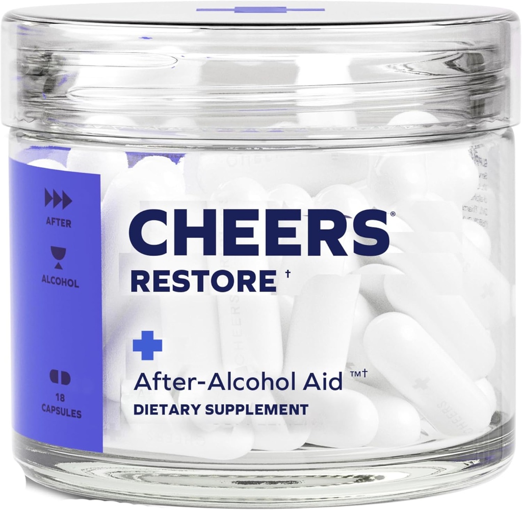 チェアーズ・リストア | DHM + L-Cysteine の補足 | 飲酒後よりよく感じて下さい & あなたの肝臓を支えて下さい | 6 点 | Dihydromyricetin の Cysteine のミルクの牛、Prickly の梨、B-Vitamins のジンジャー