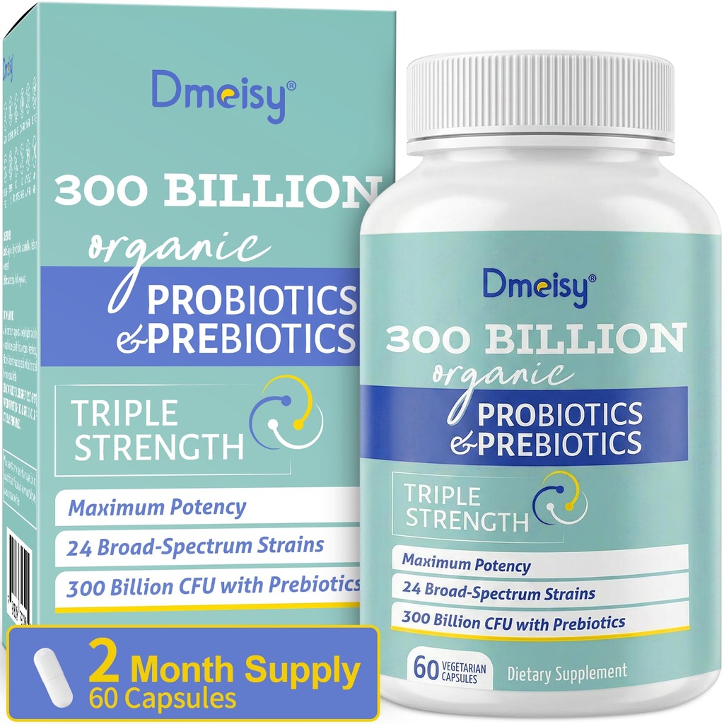 女性および人のためのプロバイオティクス、300のビリオンCFU 24の緊張のプロバイオティクス+ 15の有機ハーブのプレバイオティクスのブレンド、Digestiveの免疫及び全身の健康のための保存の安定したガットの健康の補足、2か月の供給