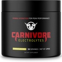 Carnivoreの食事療法のための優れた水和の粉 - バランスの取れた電解質サポート、ゼロカラブ、Ketoフレンドリー - 最適エネルギーと回復 - 90のサービング(ナチュラルレモン)