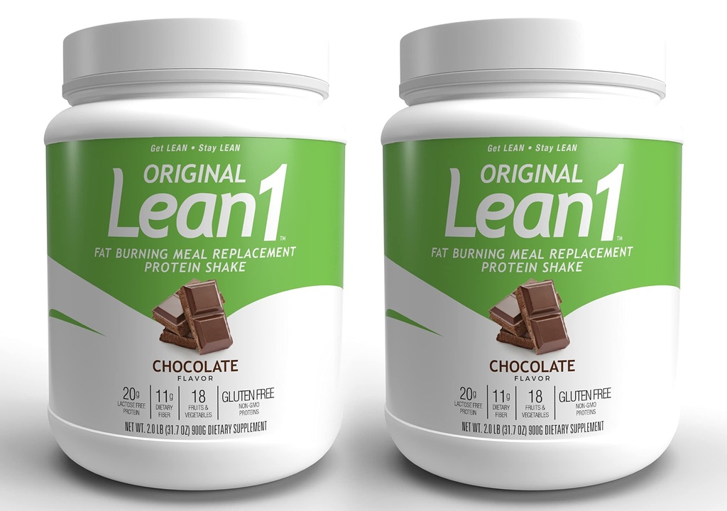 Lean1食事の取り替えの蛋白質のシェイク、チョコレート味、15のサービングの管の2パック