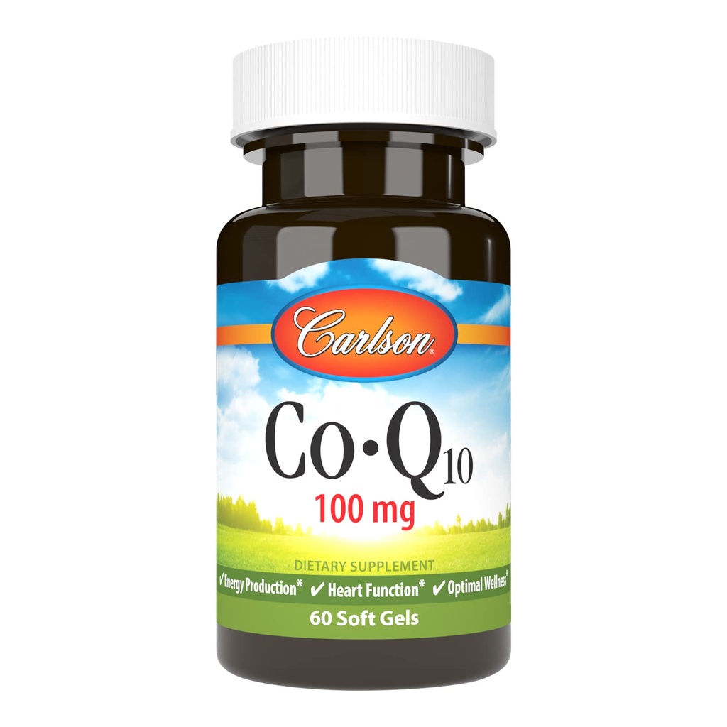 カールソン - Co-Q10、100のmgのエネルギー生産及び中心機能、60のSoftgels