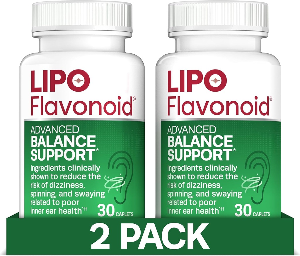 Vertigo&Dizziness救済のためのLipo-Flavonoidバランスサポート - Ginkgo Biloba&ビタミンD&Bコンプレックスと臨床的にテストされた式 - 内部耳の健康とバランスサポート - 30 - 2パック