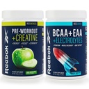 Reebok Reeenergize & ReECover Bundle | プレワークアウト + BCAA パフォーマンスパック | サワーグリーンアップル&ロケットムーンポップ | 完全トレーニングシステム