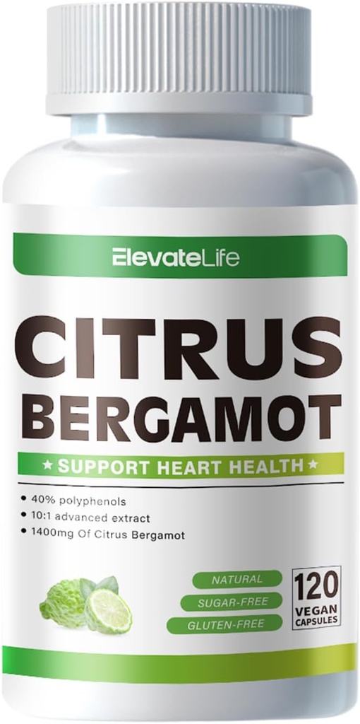 ElevateLife Citrus Bergamot 1400mg, 120 Capsules…