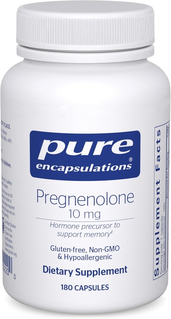 純粋なカプセル化 Pregnenolone 10 mg - サポート記憶及びホルモンのバランス* - ホルモンのプレカーサー-グルテンフリー及び非GMO - 180のカプセル