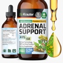 BIO KRAUTER Adrenal Support Tincture - ロディオラ&アシュワガンダサプリメント - ビーガン気分のサポートドロップ4 Fl.Oz.