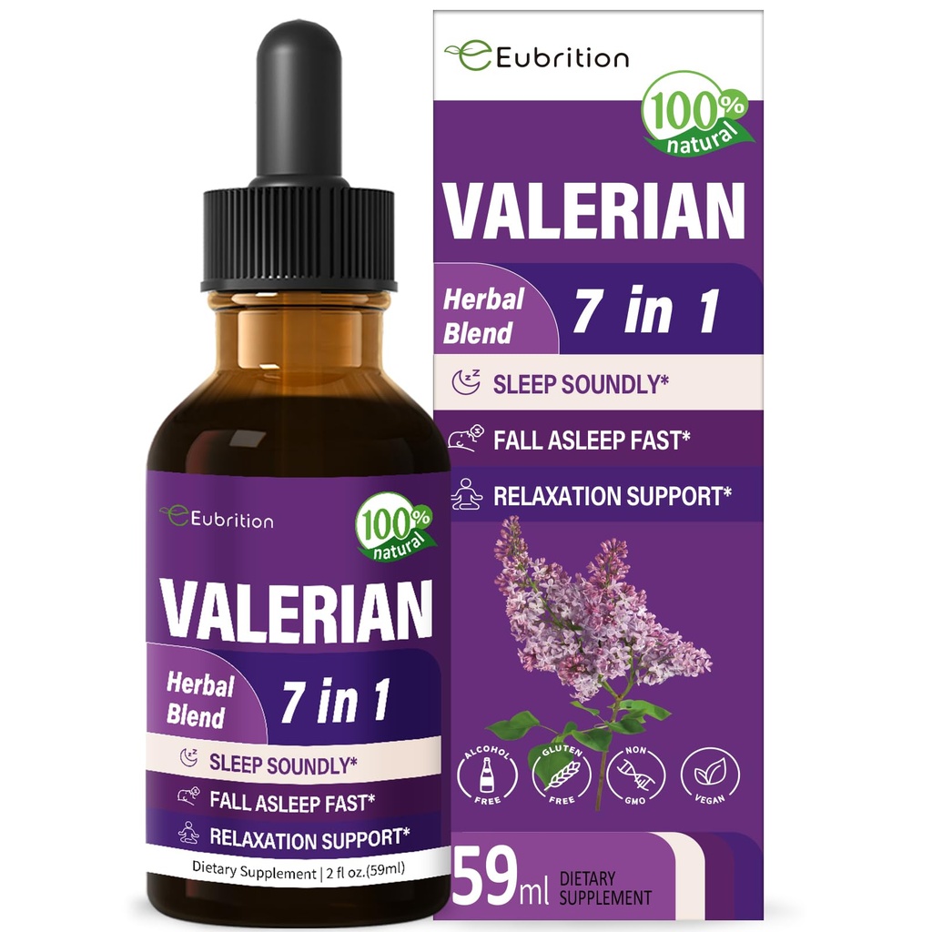 Valerian Root Sleep Support Drops、パッションフラワー、Chamomile、Lavender、Soursop Leaves、およびHibiscus Herb Extractサプリメントは、睡眠の健やかで深く育ちます。 睡眠の音とパーフェクト。 2オンス