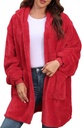 Argstarは女性および人のためのCardigan、特大のスエットシャツのFuzzyの羊毛のブランケットのパーカーのフードを- 1つのサイズはすべての合います