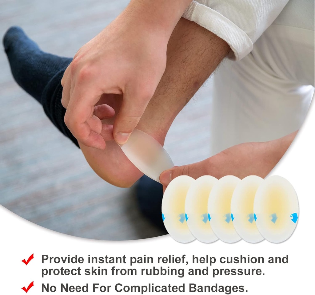 指、つま先、かかかとのBlisterのクッション(15PCS)のゲルのHydrocolloidシールの包帯-防水まめの防止パッド、超薄い接着剤