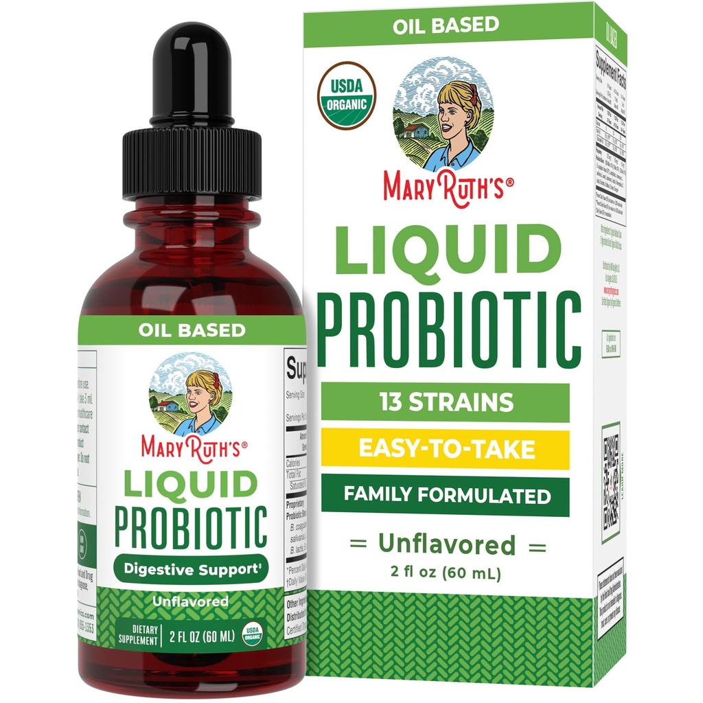 MaryRuth Organic USDA Organic Liquid Probiotic | Digestive Health | 女性・男性・子供向けプロバイオティクス | 乳酸菌プロバイオティクス | ヴィーガン | 旅行に優しい | 20 食