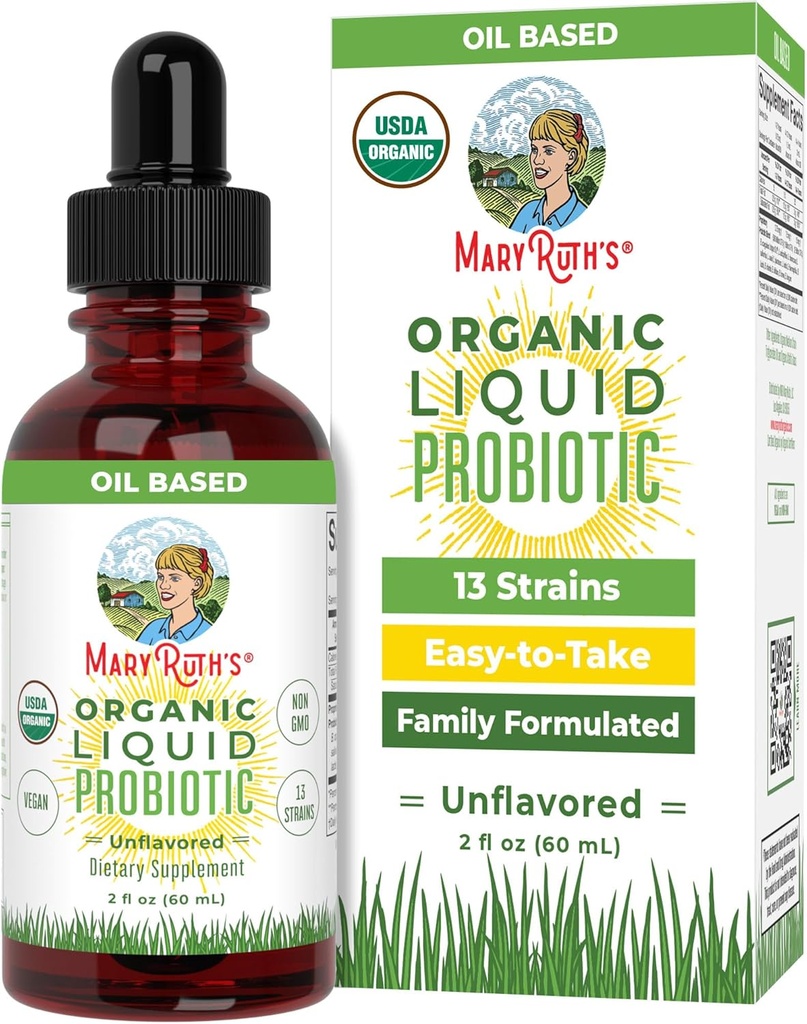 MaryRuth Organic USDA Organic Liquid Probiotic | Digestive Health | 女性・男性・子供向けプロバイオティクス | 乳酸菌プロバイオティクス | ヴィーガン | 旅行に優しい | 20 食
