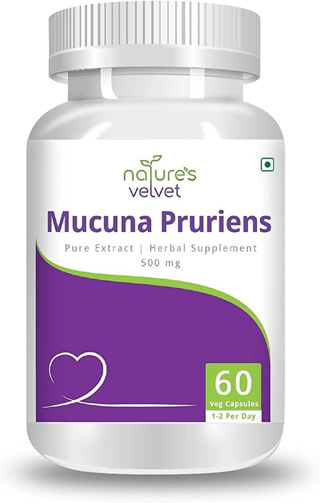 XLOの性質のビロードMucuna Pruriensの純粋なエキス500のmgの60のベジギーのカプセルのパック1