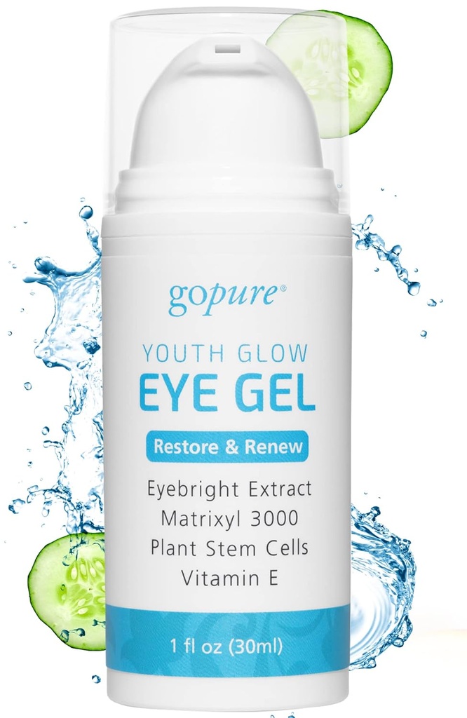 goPure の青く目のゲル-ほこりおよび水和物、マトリニル 3000 と Puffiness、暗い円および目の袋の一見を改善する Hyaluronic 酸となされる反老化の目のクリーム- 1 の fl oz