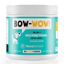 NovaFerrum Bow Wow | 18-in-1 犬用鉄サプリメント | 貧血のための血液サポート | グルコサミン | プロバイオティクス | 抗酸化剤 | チキンフレーバー | 90 咀嚼