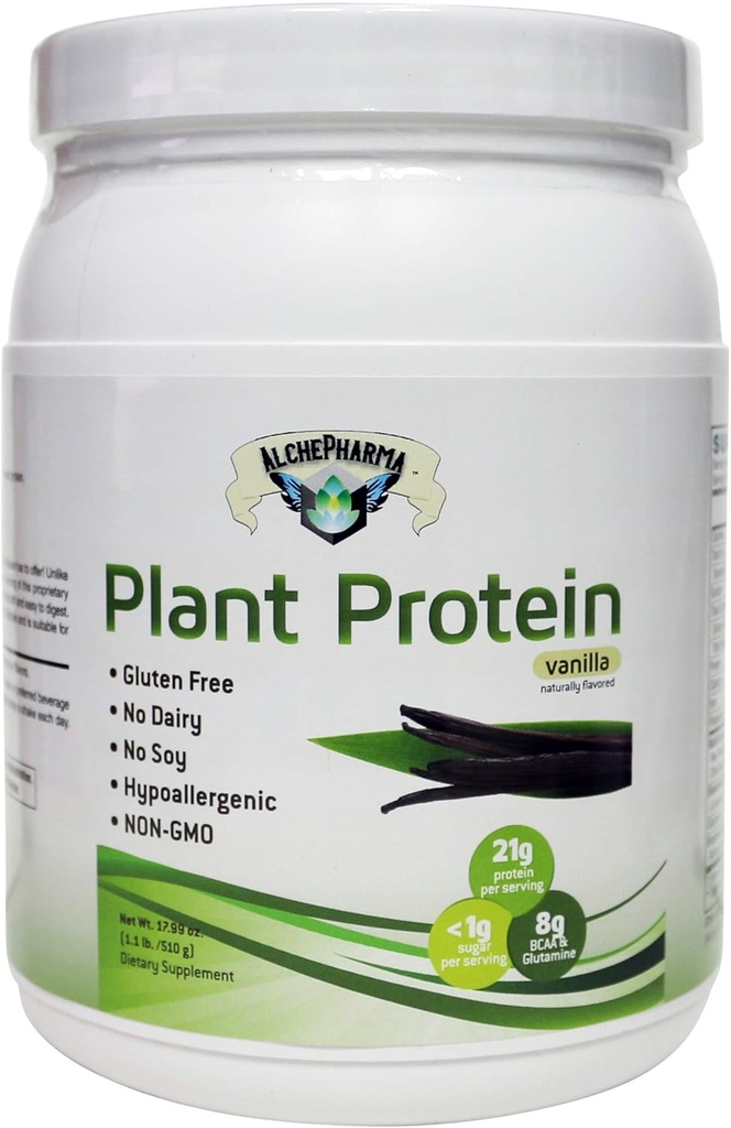植物タンパク質(プレミアムブレンド) - No Soy、Hypoallergenic、No Grit(オメガ3リッチサチャインチ、キア) - 1.1 lb(510G) - チョコレート