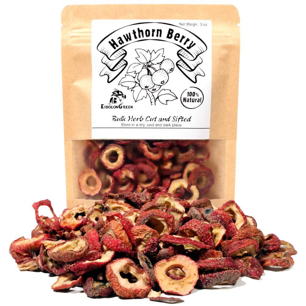 EidolonGreen [中国薬用ハーブ] Hawthorn Berry (Shanzha/Dried Hawthorne/山 ̇ 사) 乾燥バルクハーブ 3 Oz (88 g)