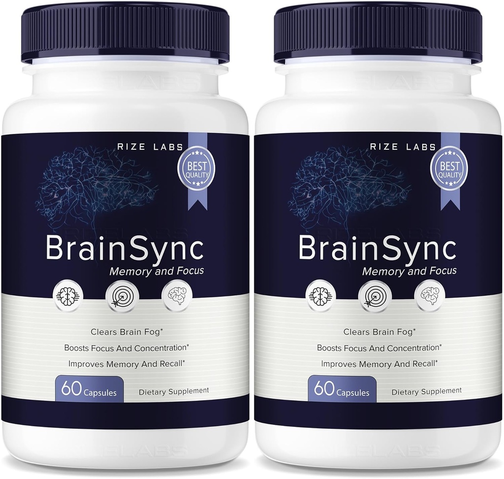 ラボをライズする BrainSync カプセル – 日々の焦点 & アラートとメモリのサポートのためのバランスの取れたブレンドによる明快さフォーミュラ | 日常の使いやすさを楽にする (120 カプセル)