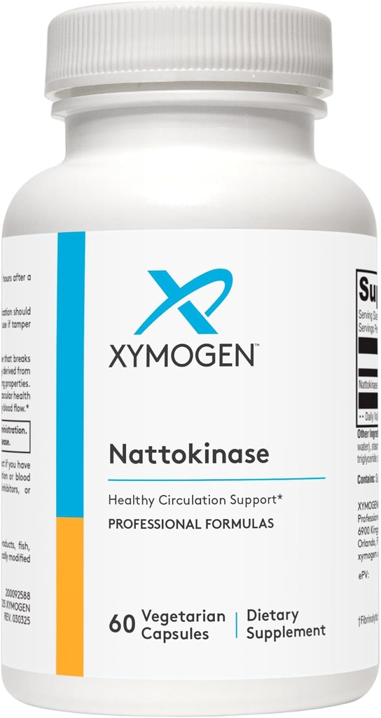 XYMOGEN Nattokinase - Nattokinase 2000 FU血圧の補足 - 心臓の健康、循環及び血圧サポート - グルテンフリー、ビーガン、非GMO(60カプセル)