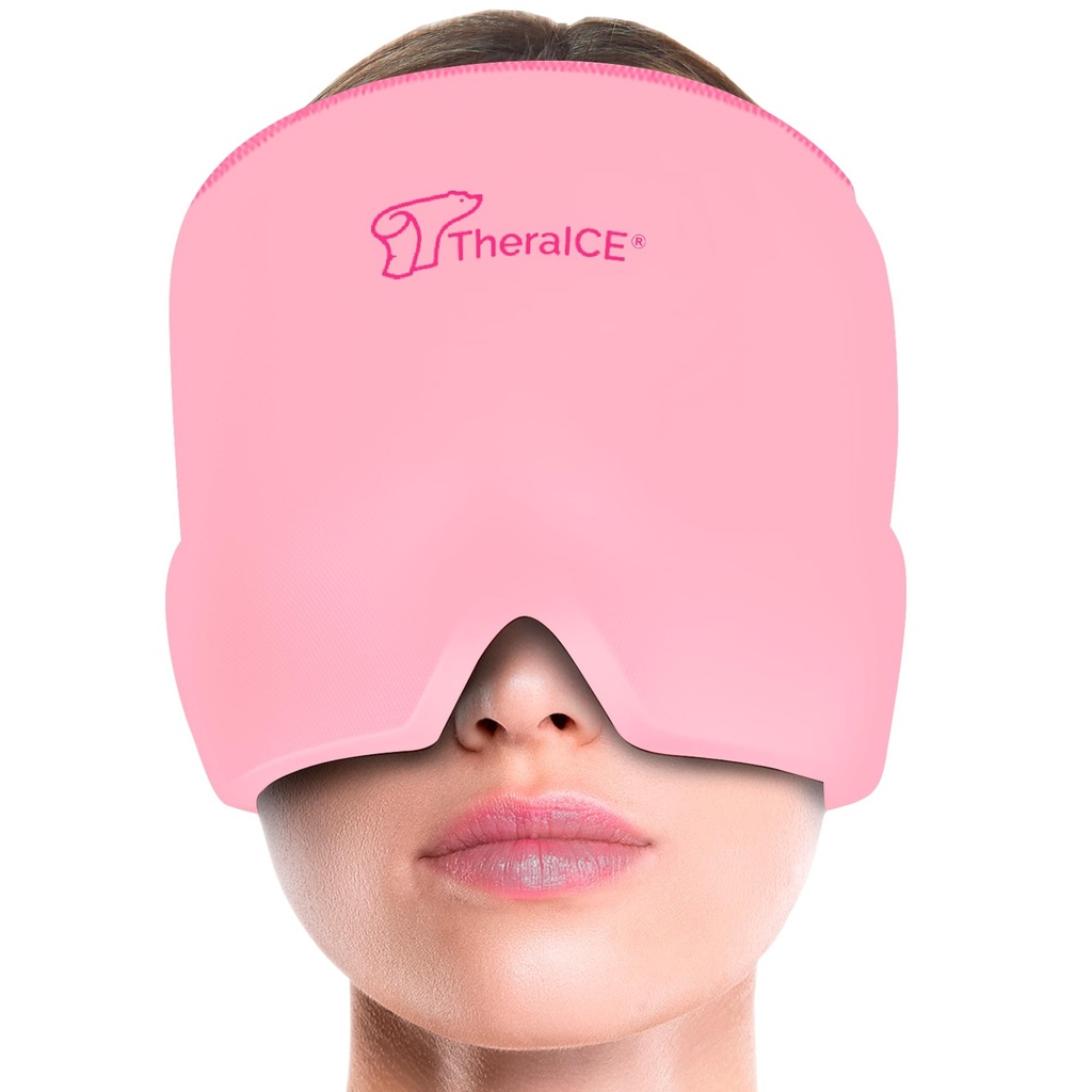 Theraice の頭痛の救助の帽子、Migraine のアイス パックのマスク プロダクト、女性冷却のゲルの帽子、顔の風邪は彼女の圧力のためのヘッド ラップを圧縮します。 ママのための誕生日ギフト, シスター, おばあちゃん, ガールフレンド, & 教師