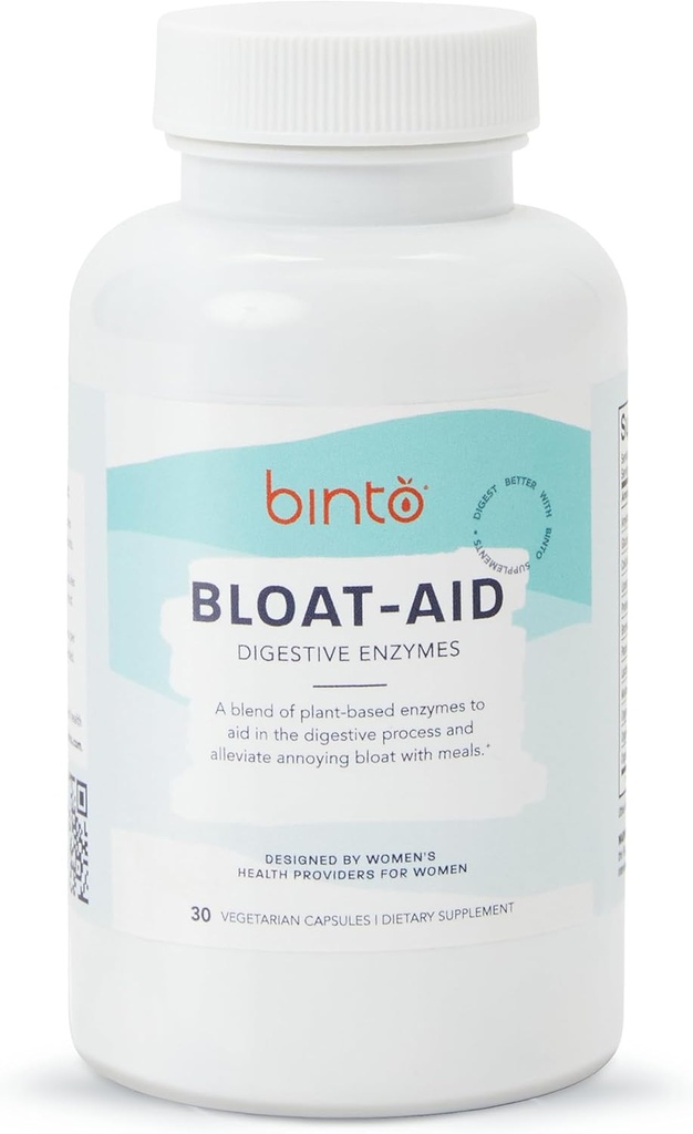 Binto Bloat-aid - 消化酵素 - 植物ベースの消化酵素サプリメントは、健康消化をサポートし、Bloatをカット - 防腐剤、グルテンフリー、非GMO