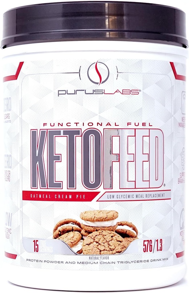 Purus Labs KETOFEED Protein Powder 15 サービング(オートミールクリームパイ)
