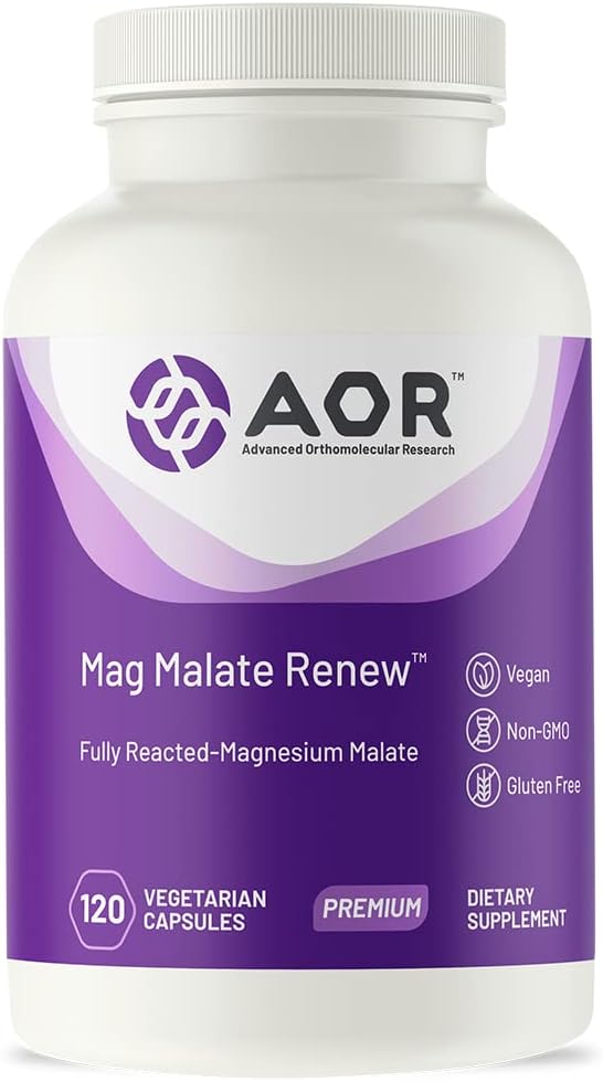 AOR、Mag Malateは、健康な心、筋肉機能およびエネルギー、マグネシウムの補足、120のサービング(120のカプセル)を支えます