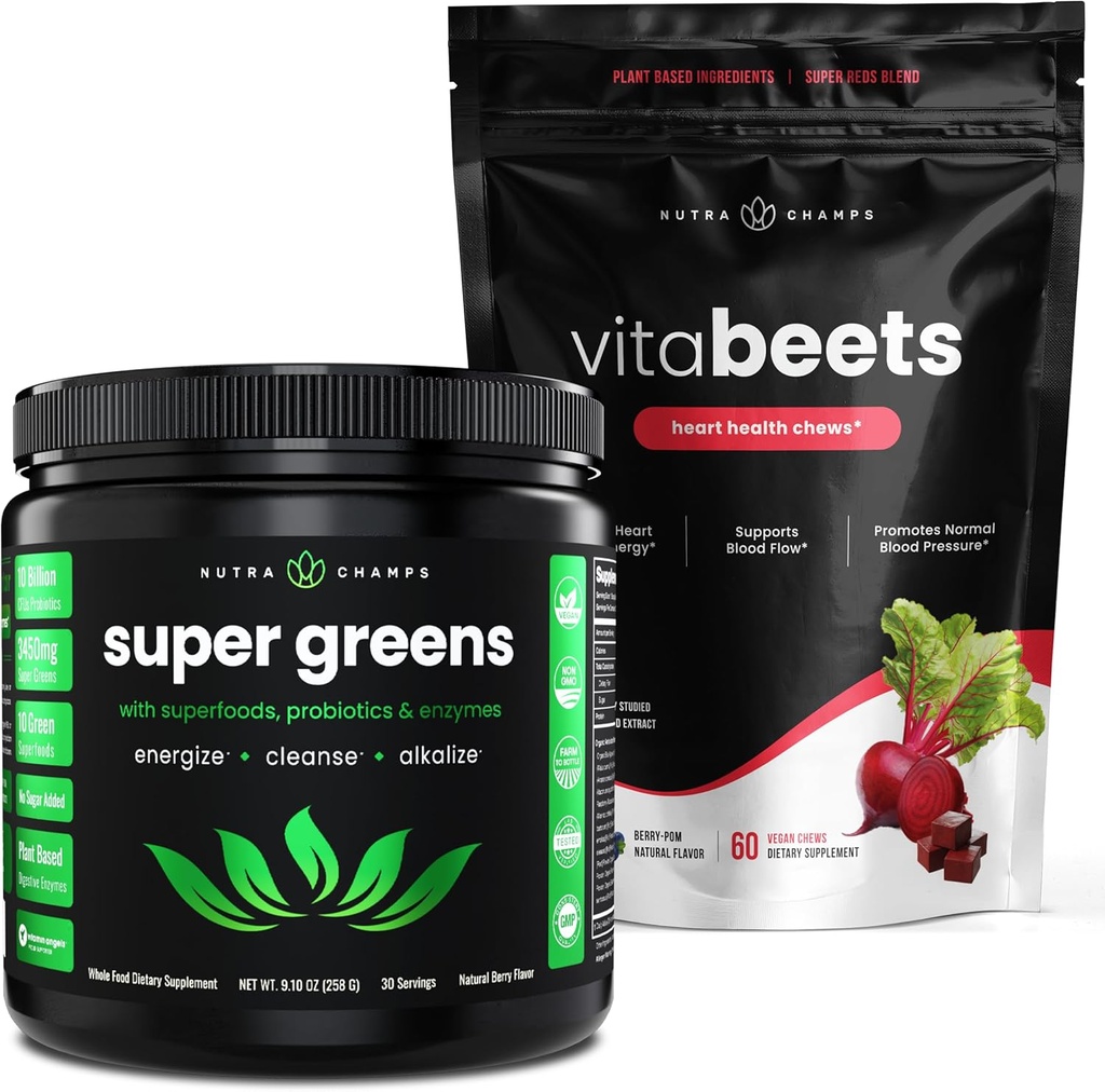 NutraChampsスーパーグリーン&ビートチューズバンドル