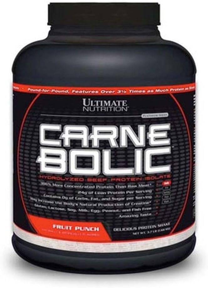 Ultimate Nutrition Carne BolicBeef Protein Powder, Lactose Free Protein Shakes, Paleoand Keto Friendlywith No Sugar or Carb, Low Calorie Isolate Powder, Hydrolized Protein, 60 サービング, チョコレート