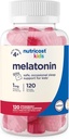 Nutricost Kids Melatonin Gummies 1mg, 120 Gummies, Strawberry Flavored
