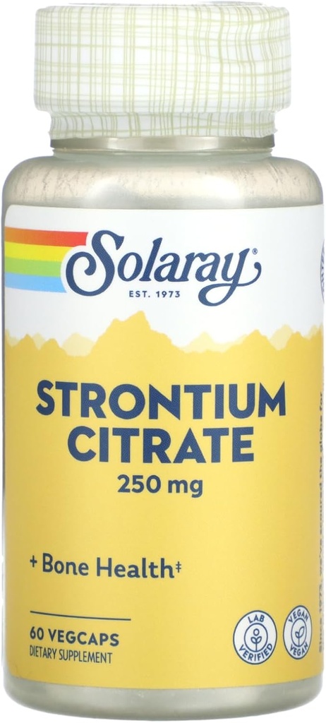 Solaray Strontiumのクエン酸塩60の帽子(2のパック)