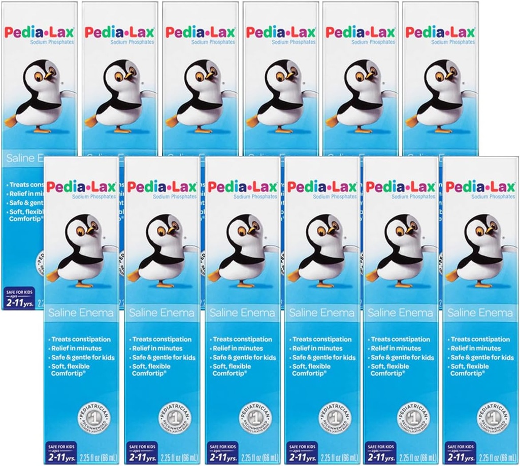 小児科、年齢2-11、2.25 fl oz(12パック)の小児科Laxative Saline Enema