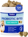 犬のためのWellix Probiotics - 犬消化の健康のための犬のプロバイオティック咀嚼、Diarrhea、アレルギーを防ぐ - アンチ・ディアリア、アップセットの胃&ガス救済