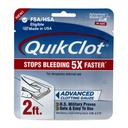 アドベンチャー医療キット QuikClot Gauze - 緊急サバイバルや災害の備えキットのフレキシブルなヘモスタティック医療ガーゼ - カオリンで高速な繁殖を停止 - 3 "x 24"