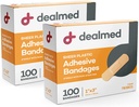 Dealmedの層のプラスチック適用範囲が広い付着力の包帯–非Stickパッド、乳液の自由な、ファースト・エイドのキット、1" x 3"のための傷の心配の100の計算(2のパック)包帯