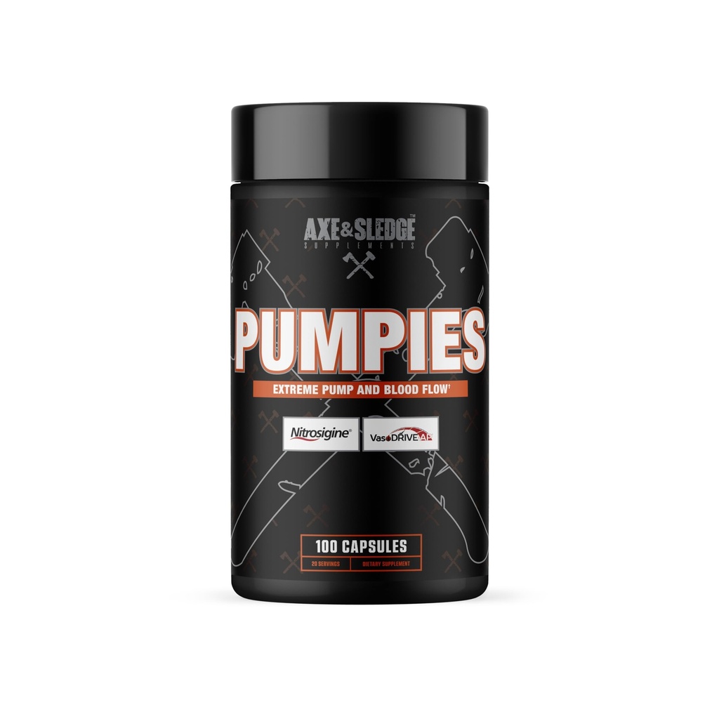 Axe&Sledgeは、VasoDrive-APとNitrosigine、増加ポンプ、性能、および回復、20のサービング、100のカプセルとPUMPIES Nitric酸化物ブースターを補います
