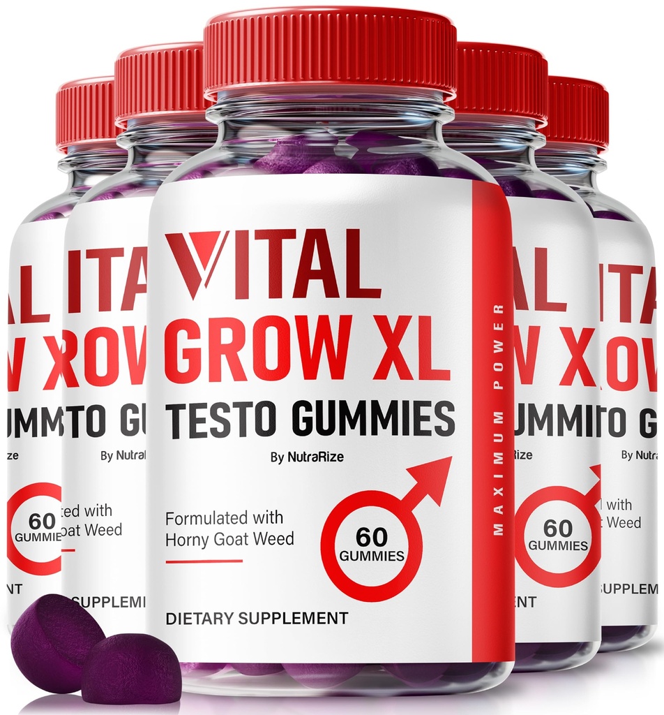 NutraRize(5バイタルパックはXLを成長させ、公式バイタルは男性、ブーストスタミナと男性のための自信のGummyのためのXL Testo Gummiesを育てます、バイタルは男性サポートGomitasを成長させます(300グミー)