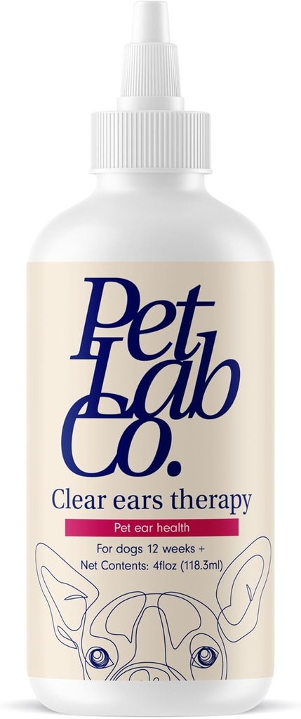 PetLab Co. - 犬のためのクリアイヤーセラピーイヤークリーナー - 酵母、かゆみ耳、ヘルシーイヤーキャナルをサポート - アルコールフリードッグイヤーウォッシュ - 最適化された犬耳クリーナーソリューション - 包装5月 Vary